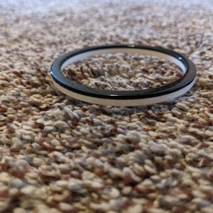 Machete Thin Bangle in Black and White